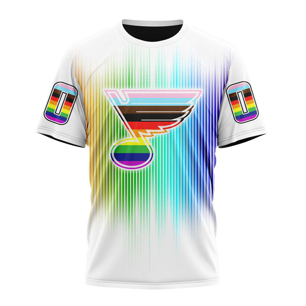 Personalized NHL St. Louis Blues Special LGBT Design For Pride Month Shirt Hockey Lovers Gifts