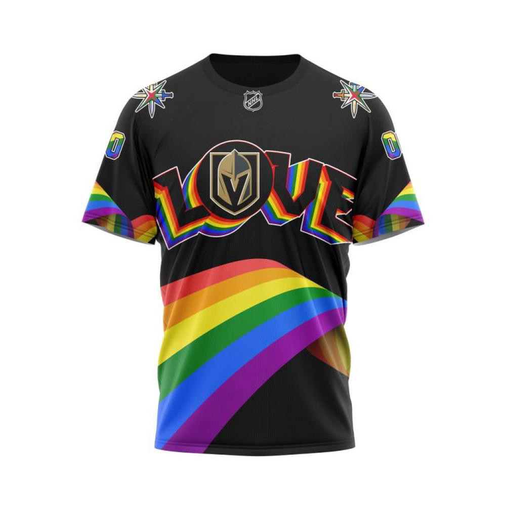 Personalized NHL Vegas Golden Knights Lover LGBT Pride Month Shirt Gifts For Ice Hockey Fans