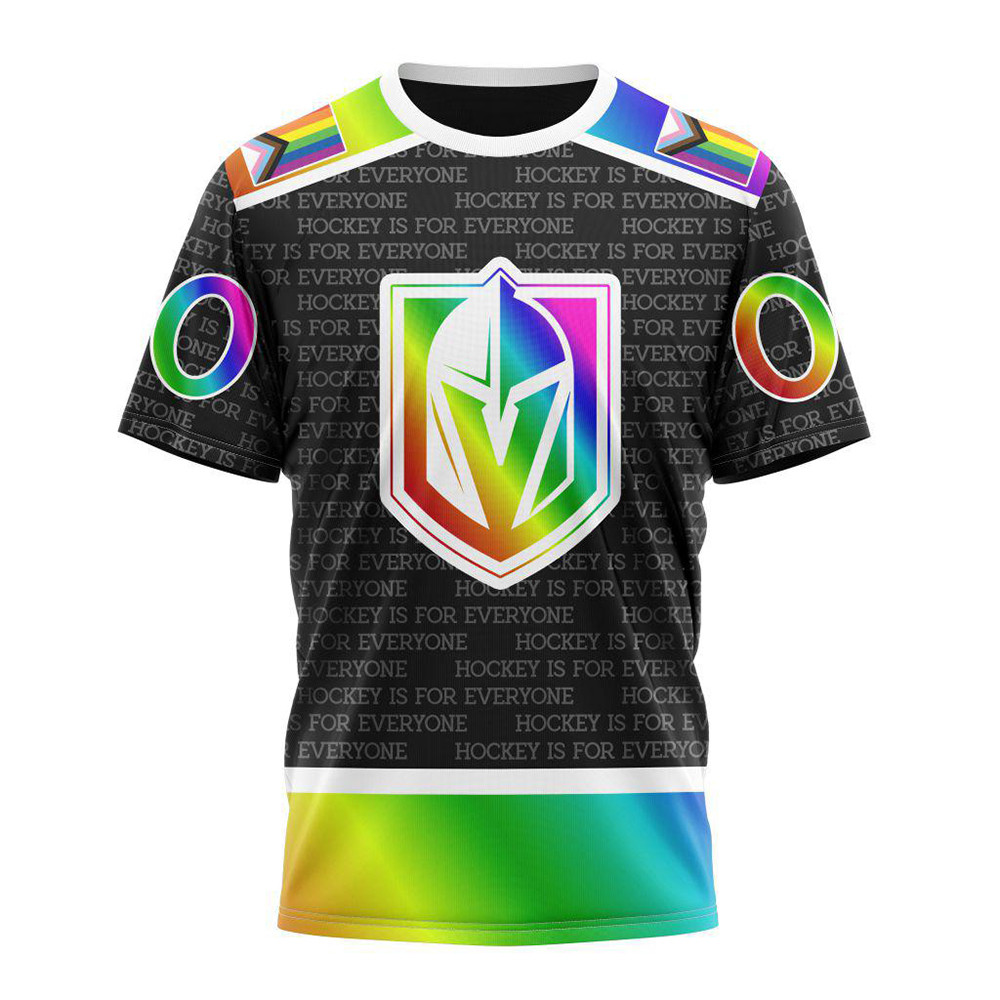 Personalized NHL Vegas Golden Knights Special LGBT Pride Is For Everyone Hockey Shirt Him Gift