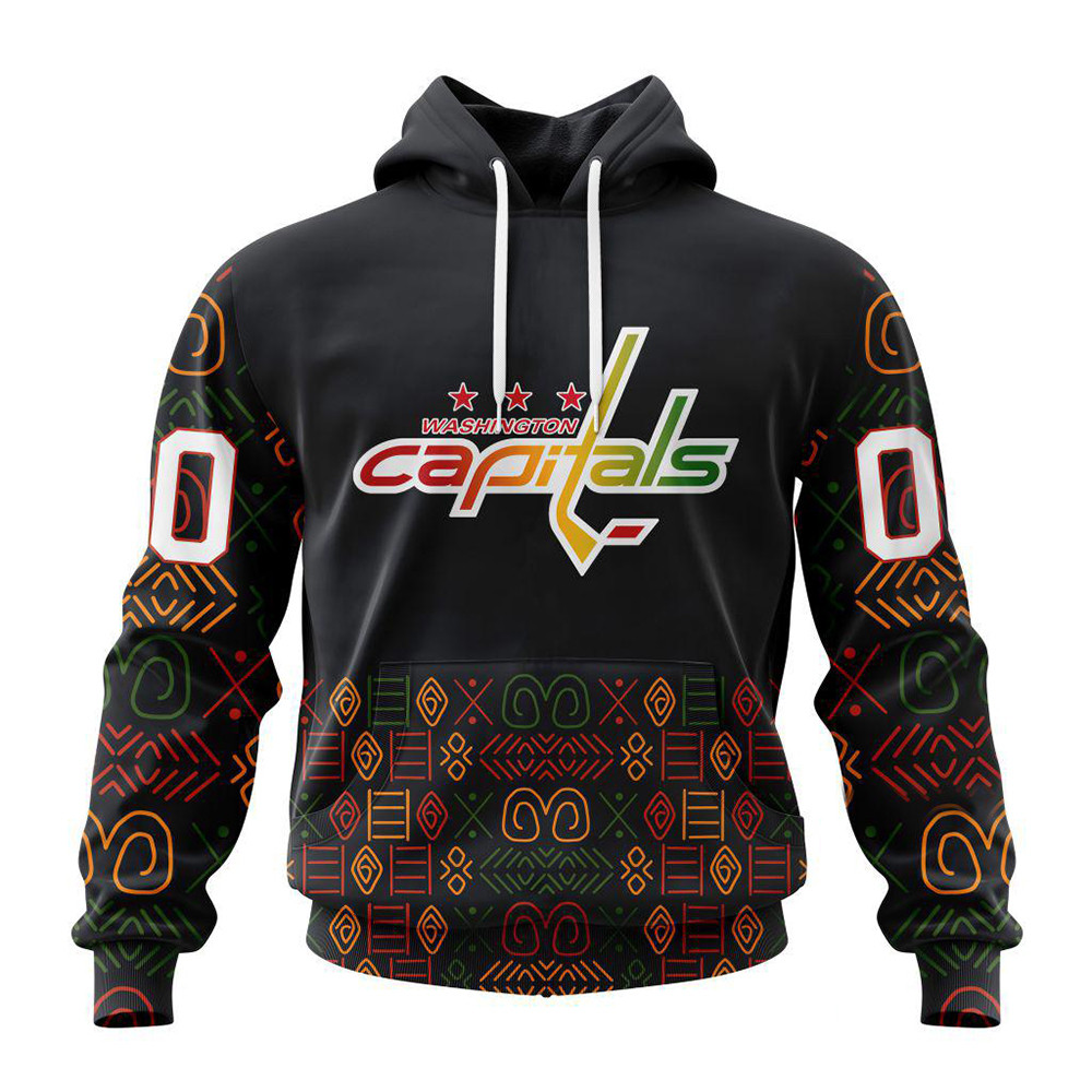 Personalized NHL Washington Capitals Black History Month Hoodie Hockey Fan Gifts