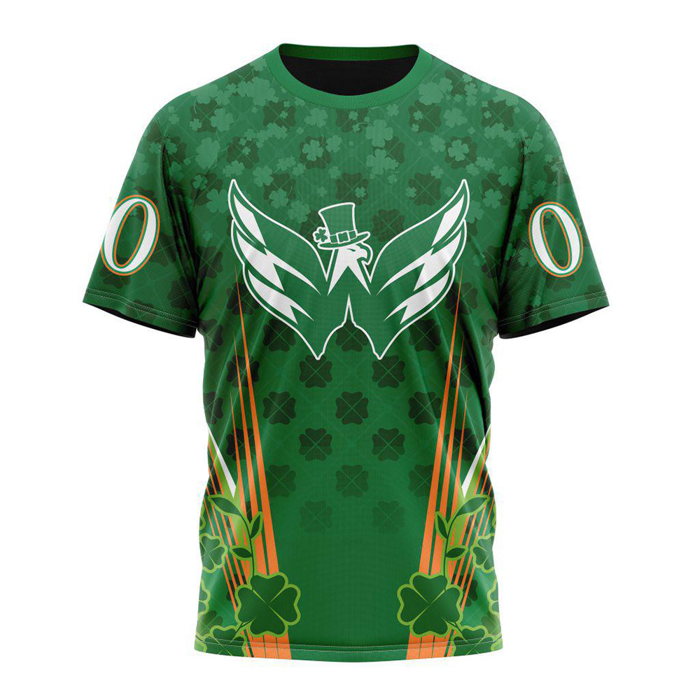 Personalized NHL Washington Capitals Shirt St. Patrick's Day Hockey Team T-Shirt For Fan