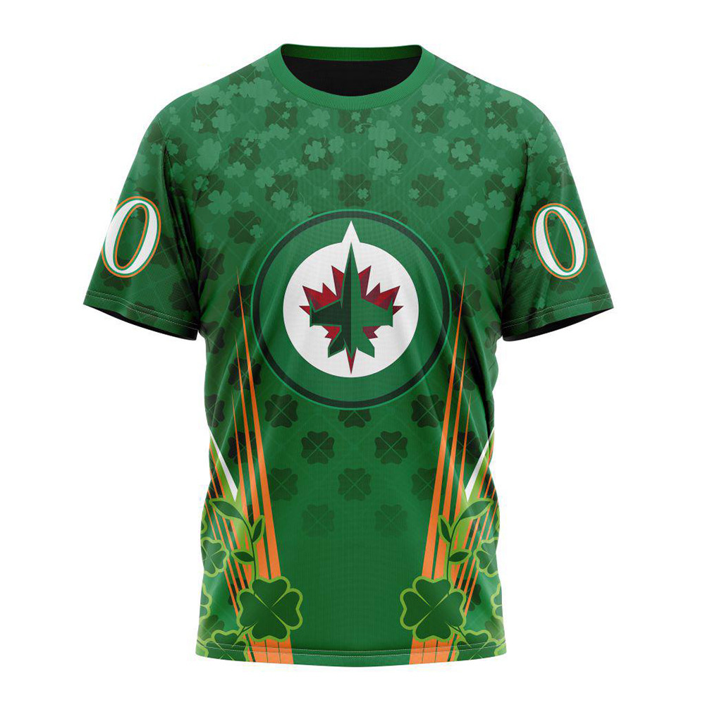 Personalized NHL Winnipeg Jets Shirt St. Patrick's Day Hockey Team T-Shirt For Fan
