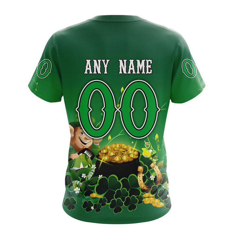 Personalized NHL Winnipeg Jets St. Patrick's Day Hockey Team T-Shirt Gifts For Fan