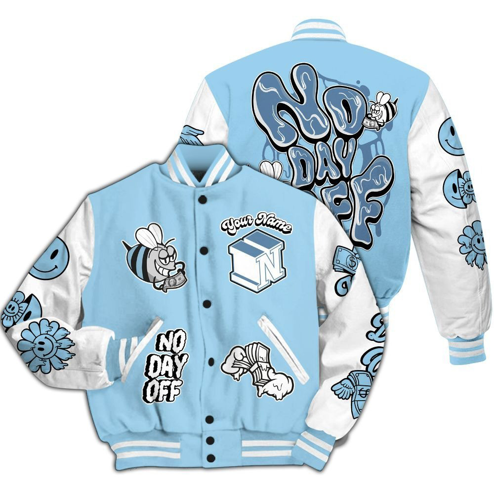 Personalized No Day Off Graphic Letterman Jackets First Fathers Day Gift