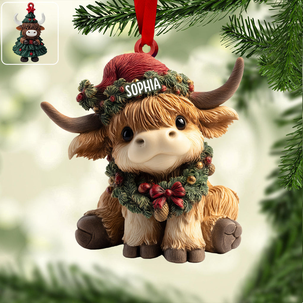 Personalized Noel Baby Cow Christmas Ornament Xmas Decor Christmas Gifts For Him