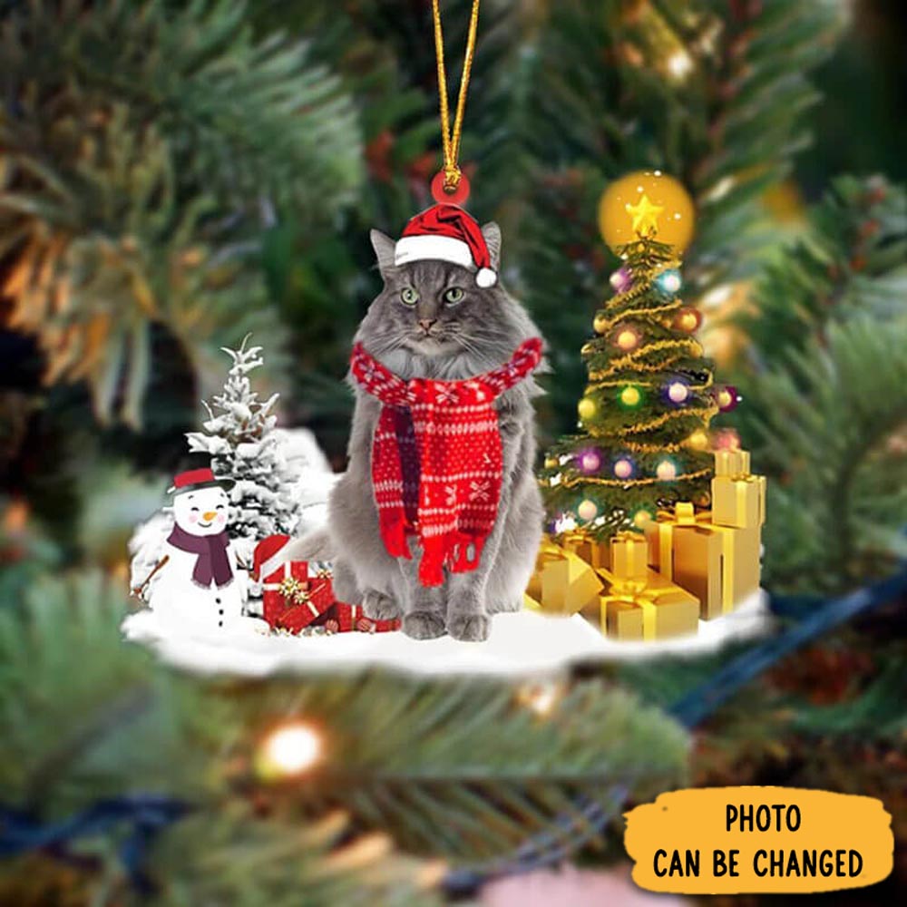 Personalized Norwegian Forest Cat Christmas Ornament Lovely New Year Ornament Keepsake