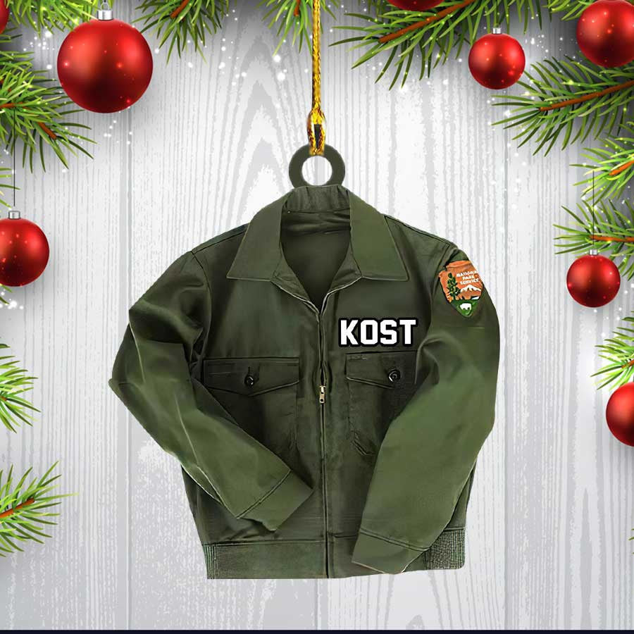 Personalized NPS Jacket National Park Service Volunteer Custom Flat Acrylic Ornament