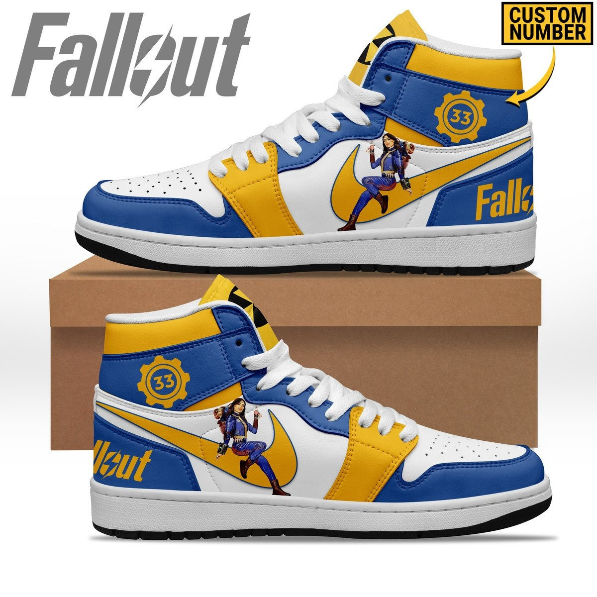 Personalized Number Fallout High Top Shoes Gifts For Best Friends