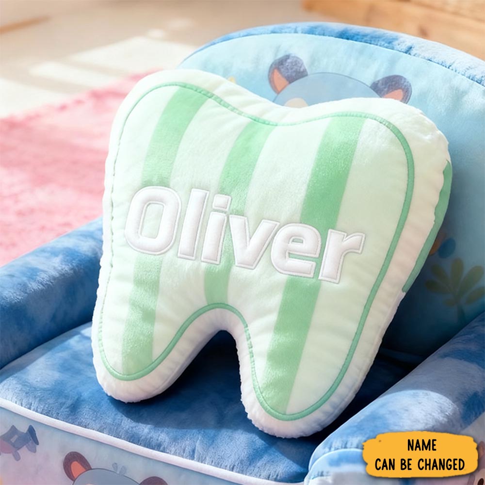 Personalized Nurse Themed Pillow Custom Tooth Shaped Plush Pillow Custom Graphic 3d Print Name Pillow Dentisit Gift-1