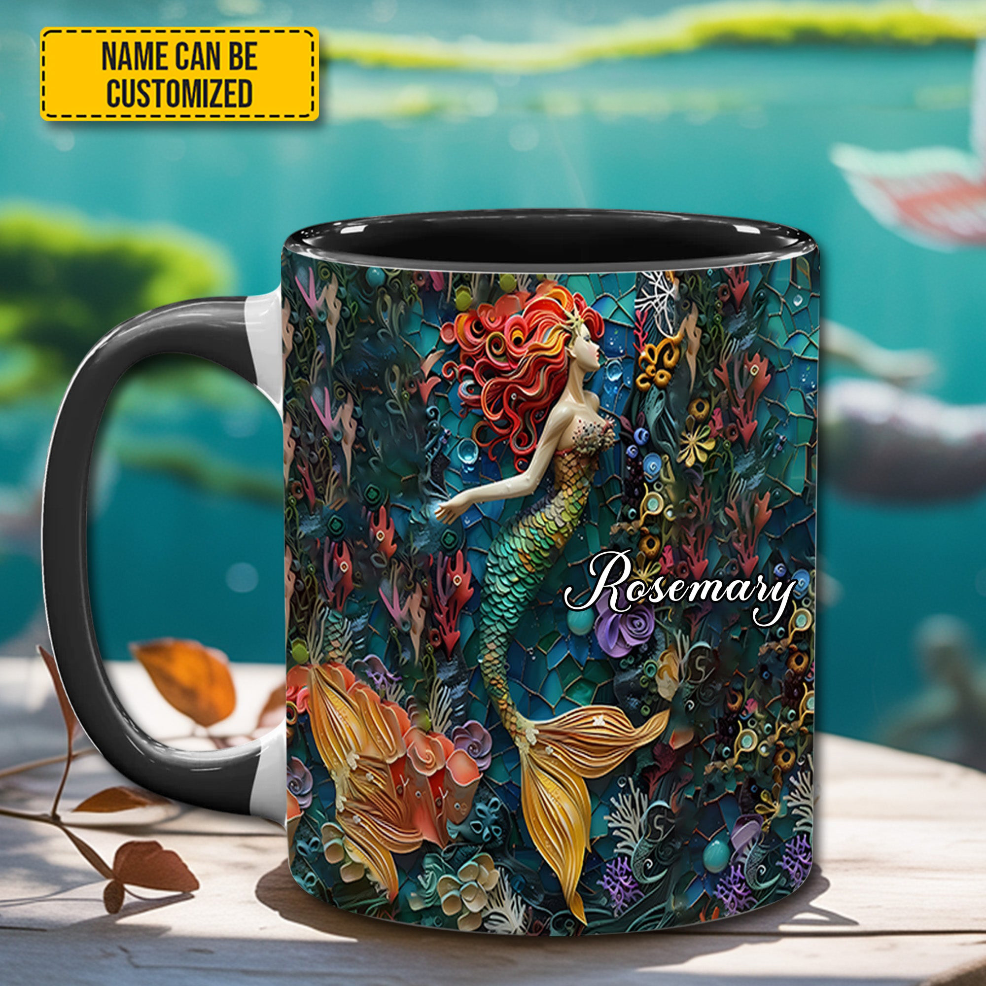 Personalized Ocean Mermaid Mug Morning Coffee Mug Mermaid Lovers Gifts