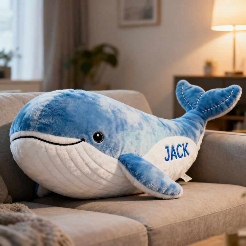 Personalized Ocean Whale Pillow Home Decor Whale Themed Gifts For Christmas