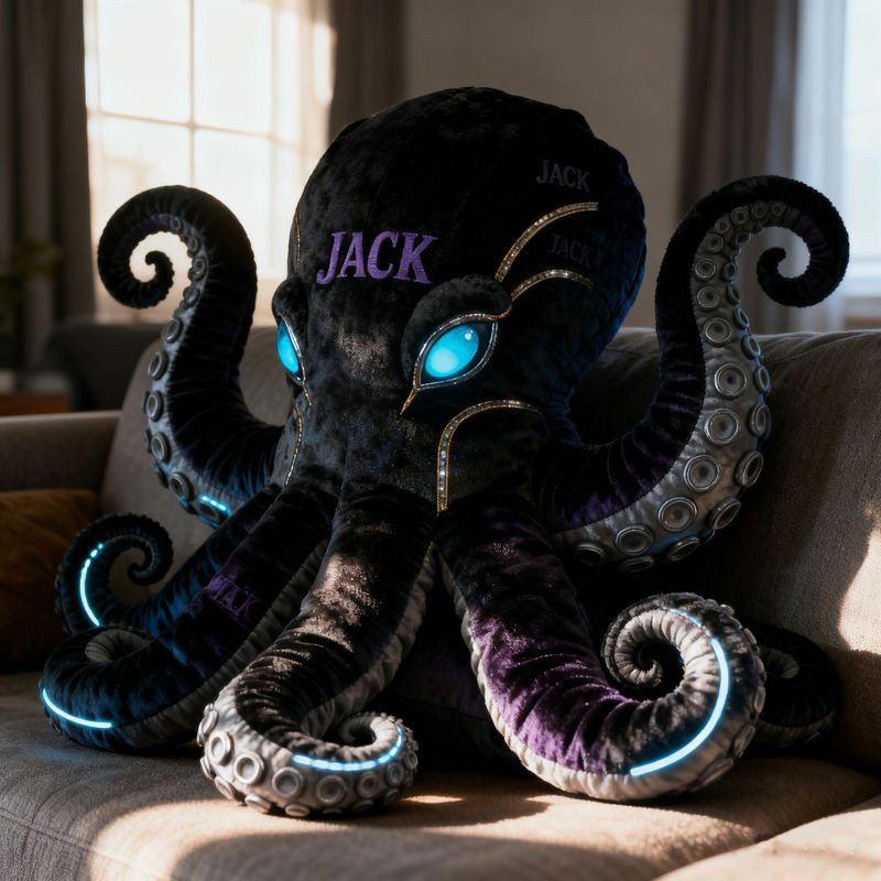 Personalized Octopus Dark Style Pillow Unique Home Decor Octopus Themed Gifts For Christmas