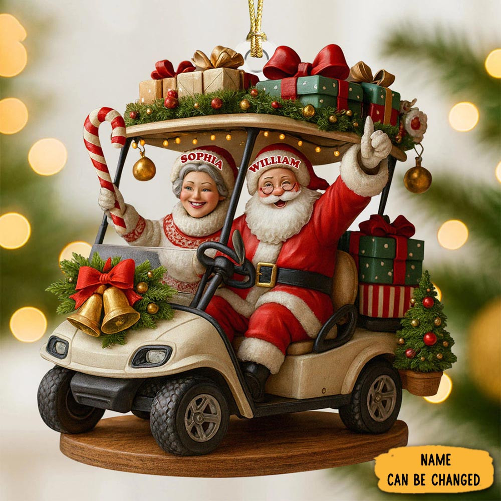 Personalized Old Santa Couple Christmas Ornament Christmas Tree Decor Xmas Gifts For Couple