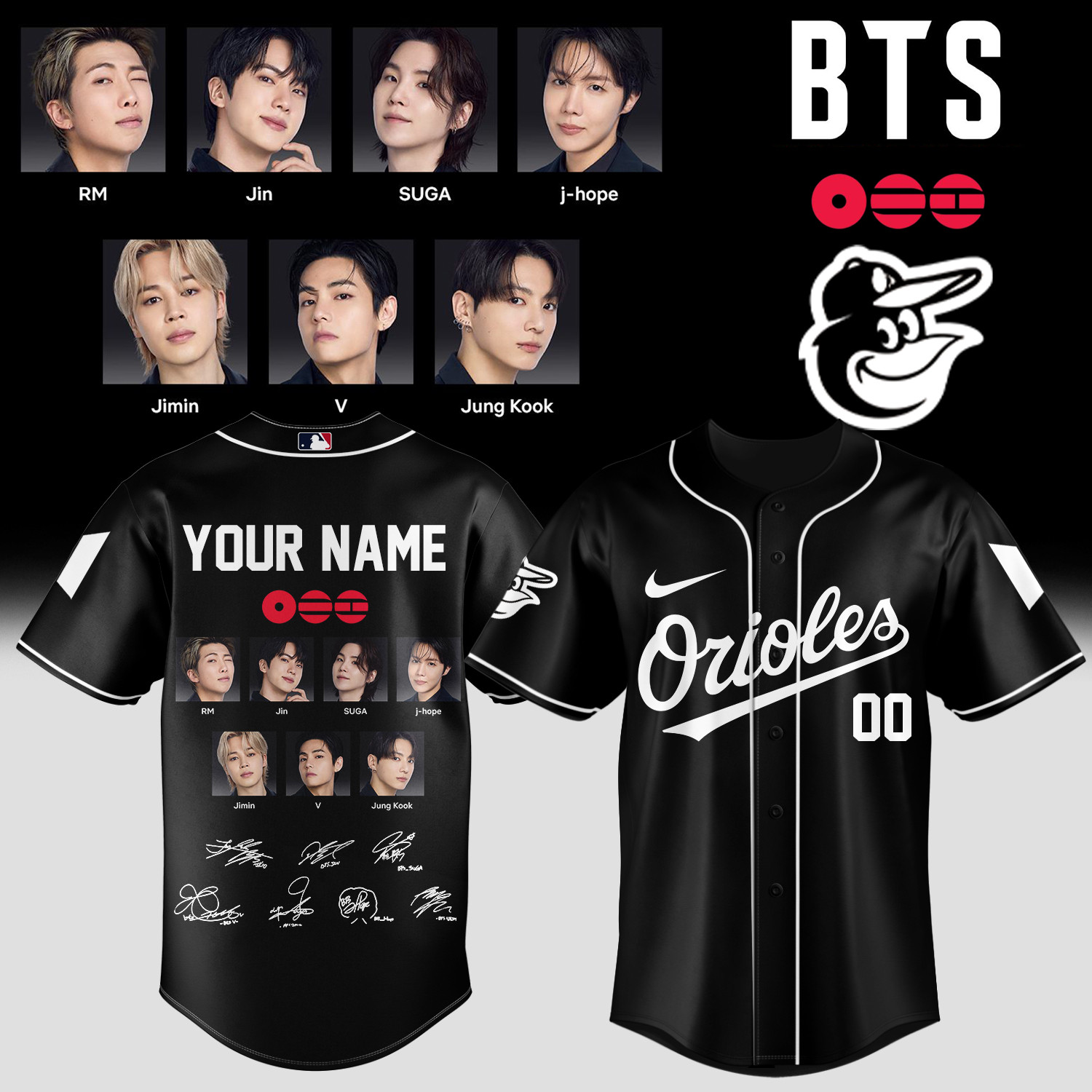 Personalized Orioles x BTS World Tour 2026 Jersey 2026 MLB Playoffs Merch Perfect Gift For Army