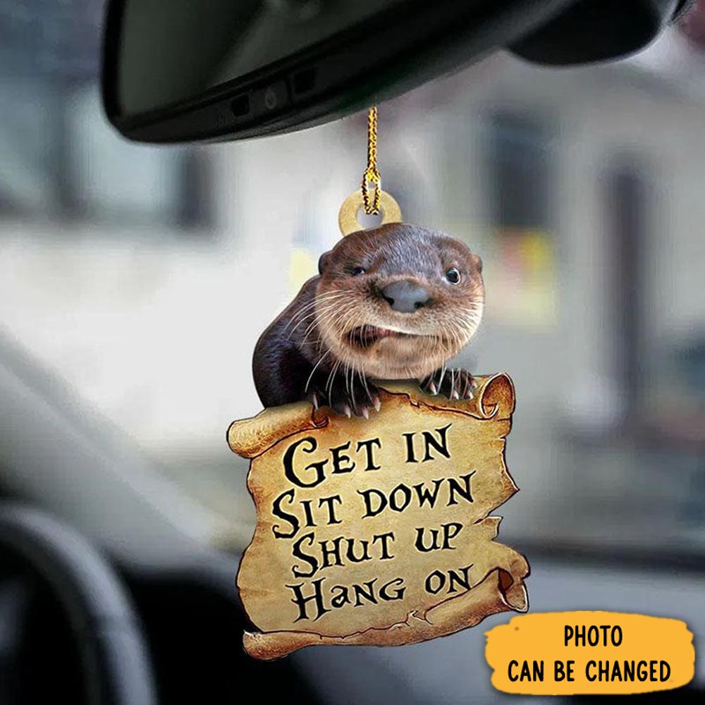 Personalized Otter Get In Ornament Cozy Christmas Ornament Decoration