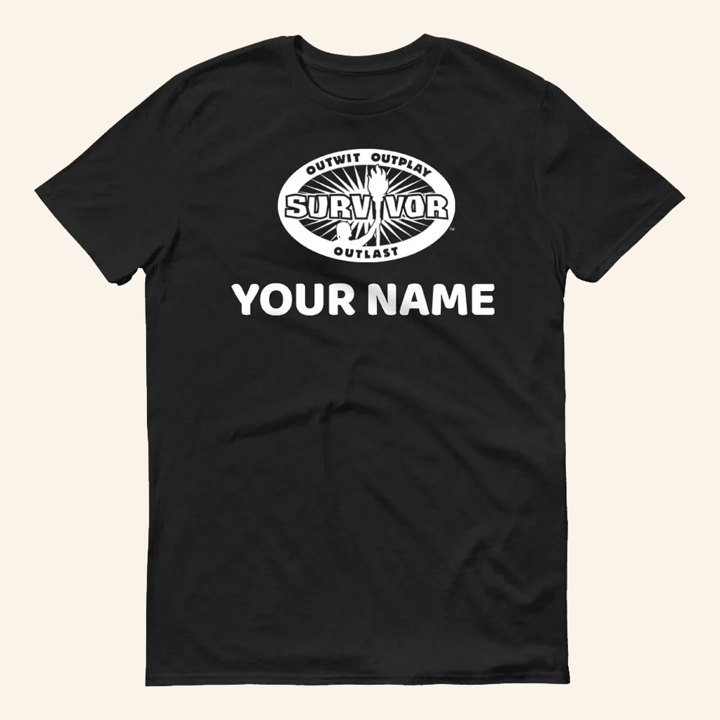 Personalized Outwit Outplay Outlast Logo Black T-Shirt Survivor Merch Gifts For Brothers