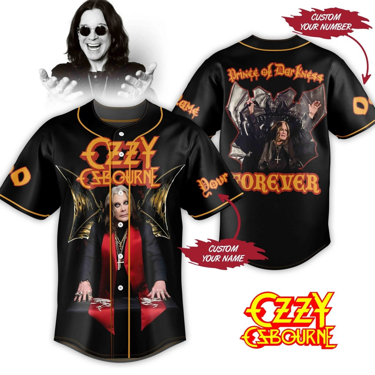 Personalized OZZY Osbourne Memories Baseball Jersey Birthday Gifts For Music Lovers