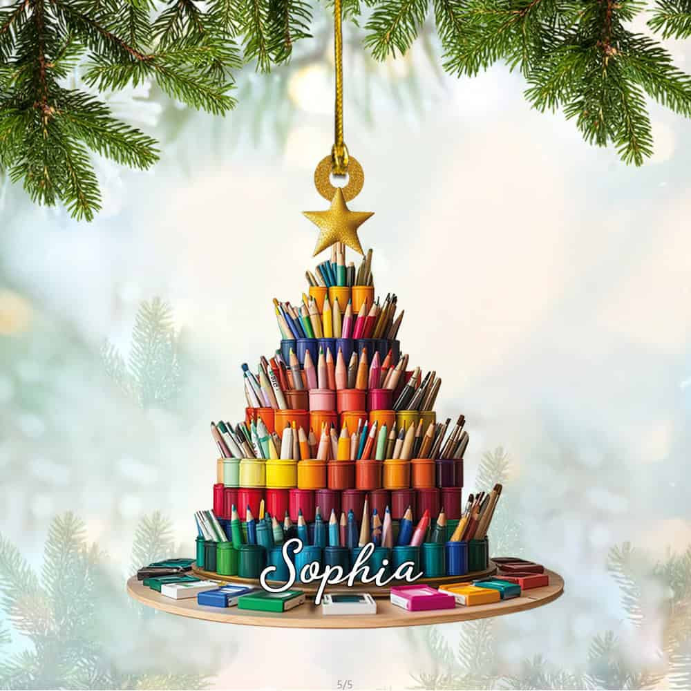 Personalized Painting Palette Ornament Gift For Drawing Artist