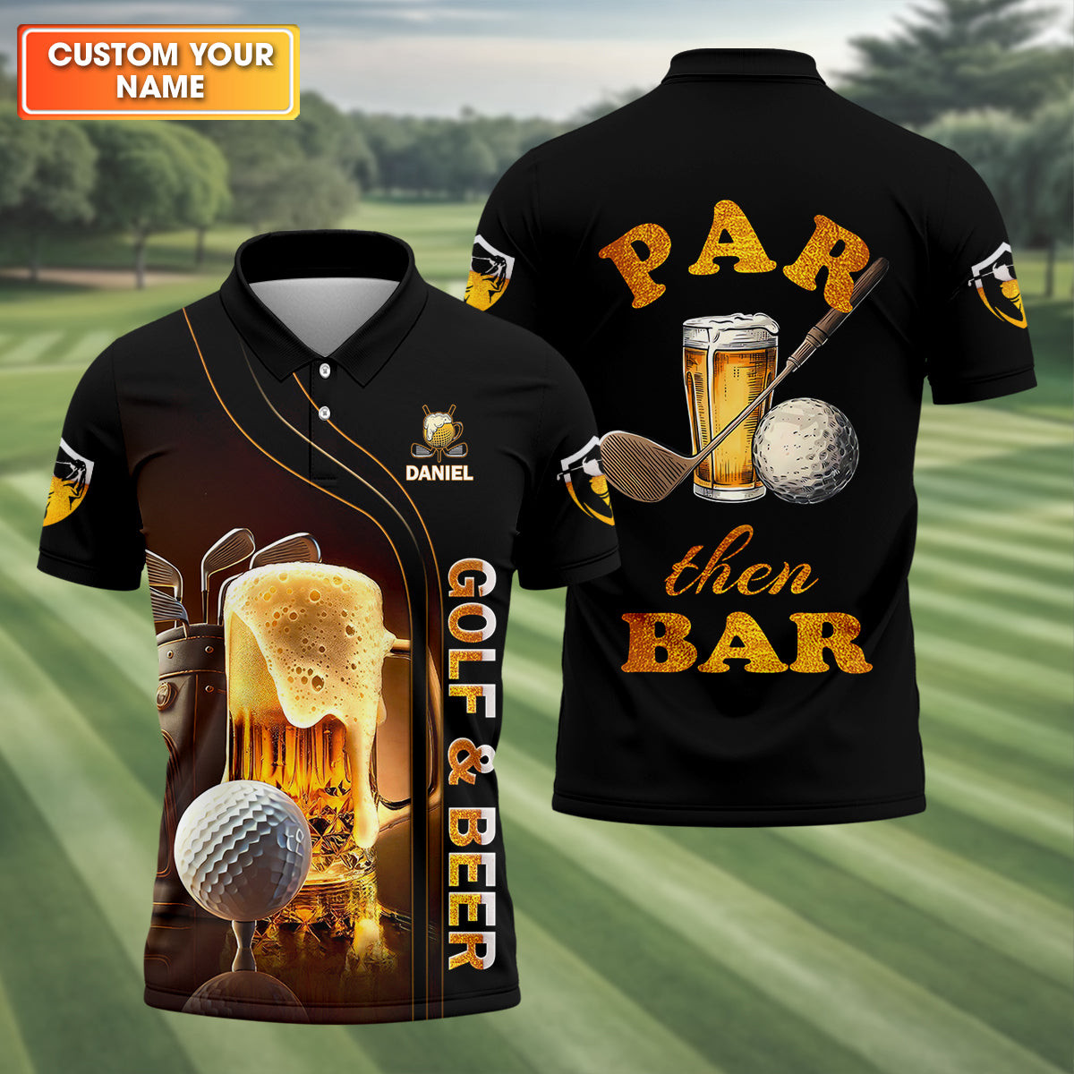 Personalized Par Then Bar Golf And Beer Polo Shirt Unique Golf Clothes Best Gift For Brother