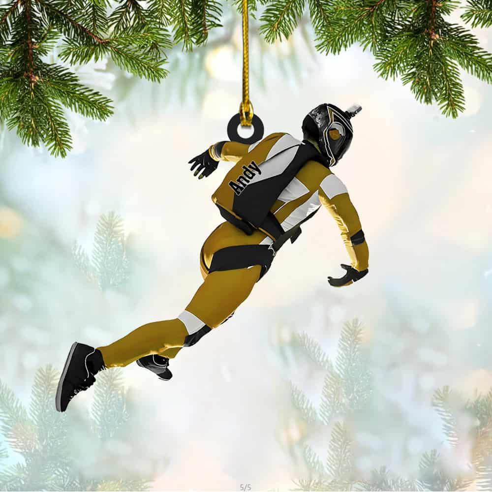 Personalized Parachutist Personalized Christmas Ornament Gift For Extreme Sports Lover