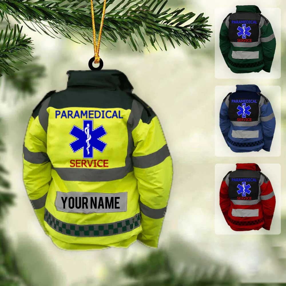 Personalized Paramedic Uniform Christmas Ornament for Paramedic Acrylic Ornament