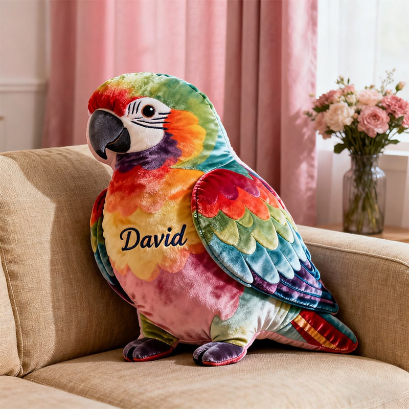 Personalized Parrot Pillow Cute Bird Pillow Christmas Gifts For Parrot Owners