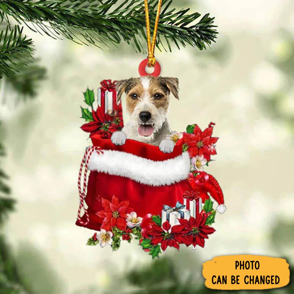 Personalized Parson Russell Terrier In Gift Bag Christmas Ornament Classic Christmas Ornament Gift