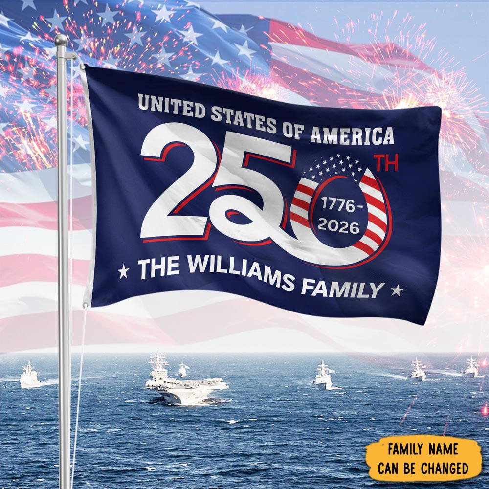 Personalized Patriotic 250th Anniversary 1776 2026 Flag America's 250Th Birthday Decorations