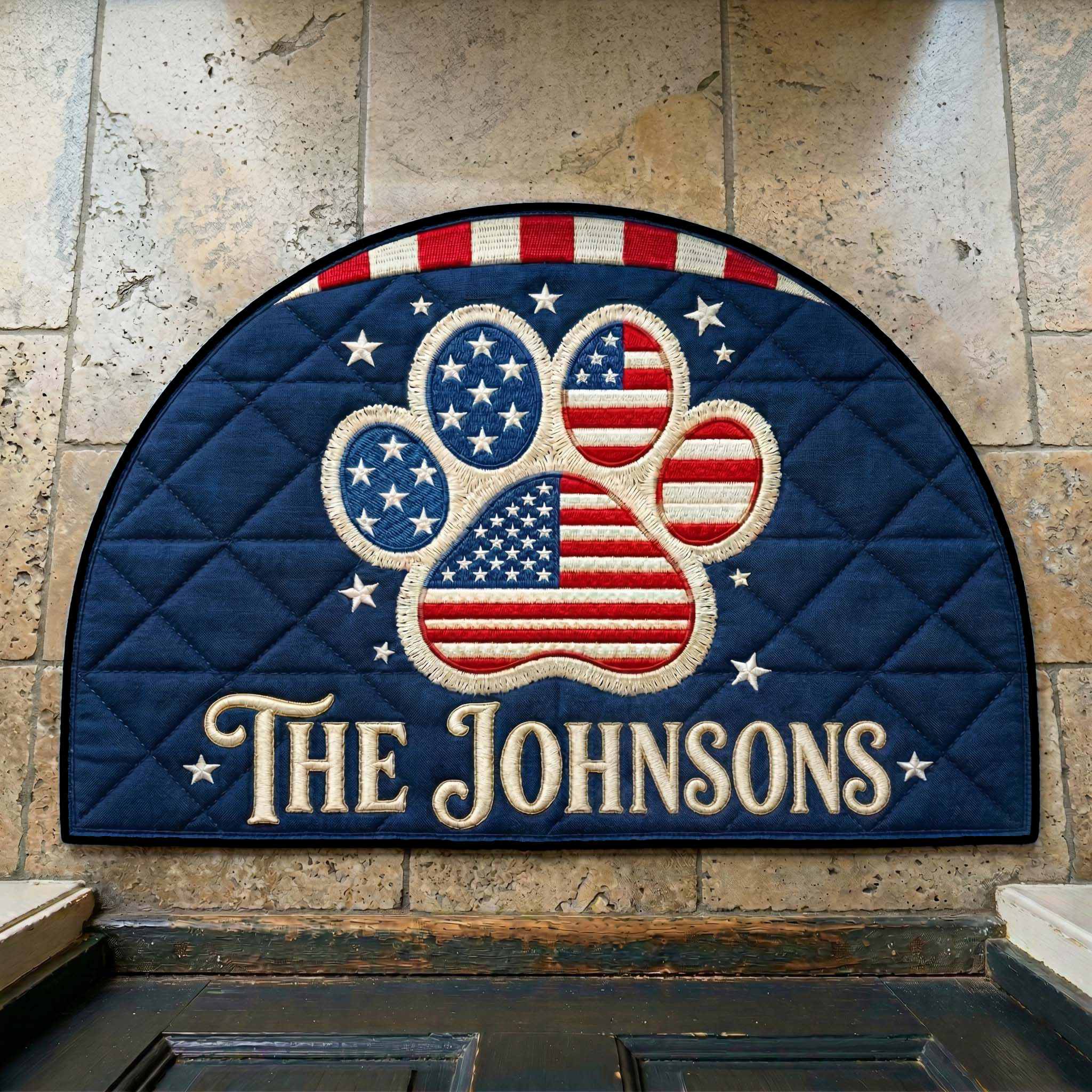 Personalized Patriotic Paw Welcome Mat 250 Years Of America Mat Patriotic Gifts For Her