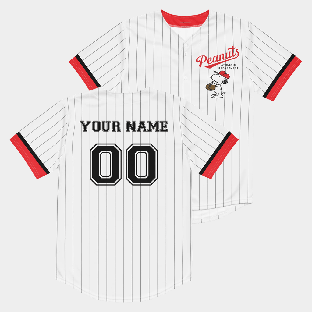 Personalized Peanuts Merch Peanuts Snoopy Baseball Jersey Gifts For Brother