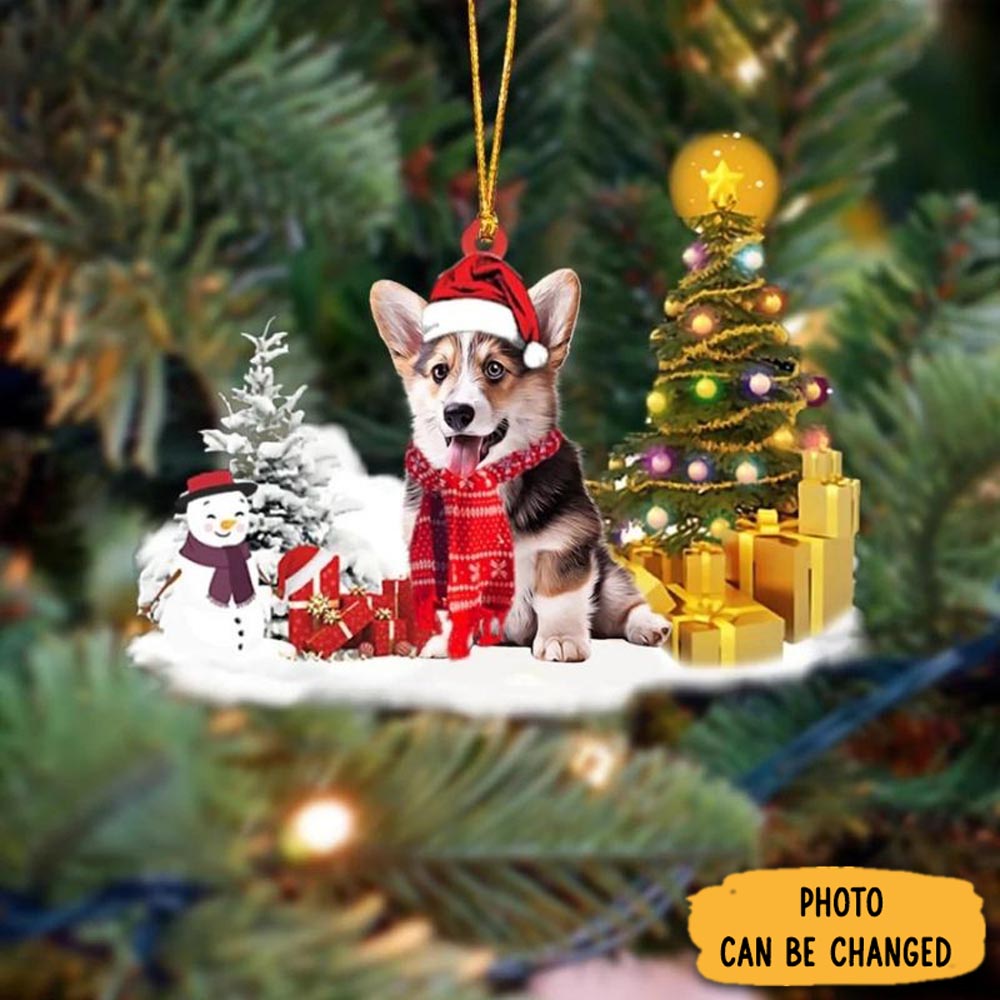 Personalized Pembroke Welsh Corgi Christmas Ornament Unique Thanksgiving Ornament Idea