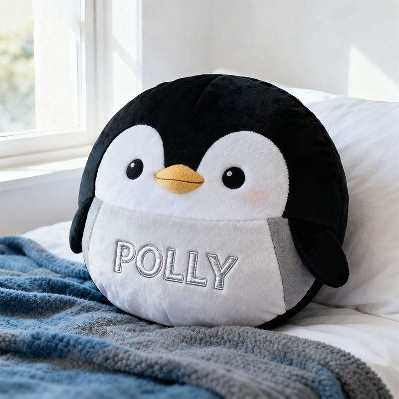 Personalized Penguin Pillow Cute Animal Pillow Christmas Gifts For Penguin Lovers