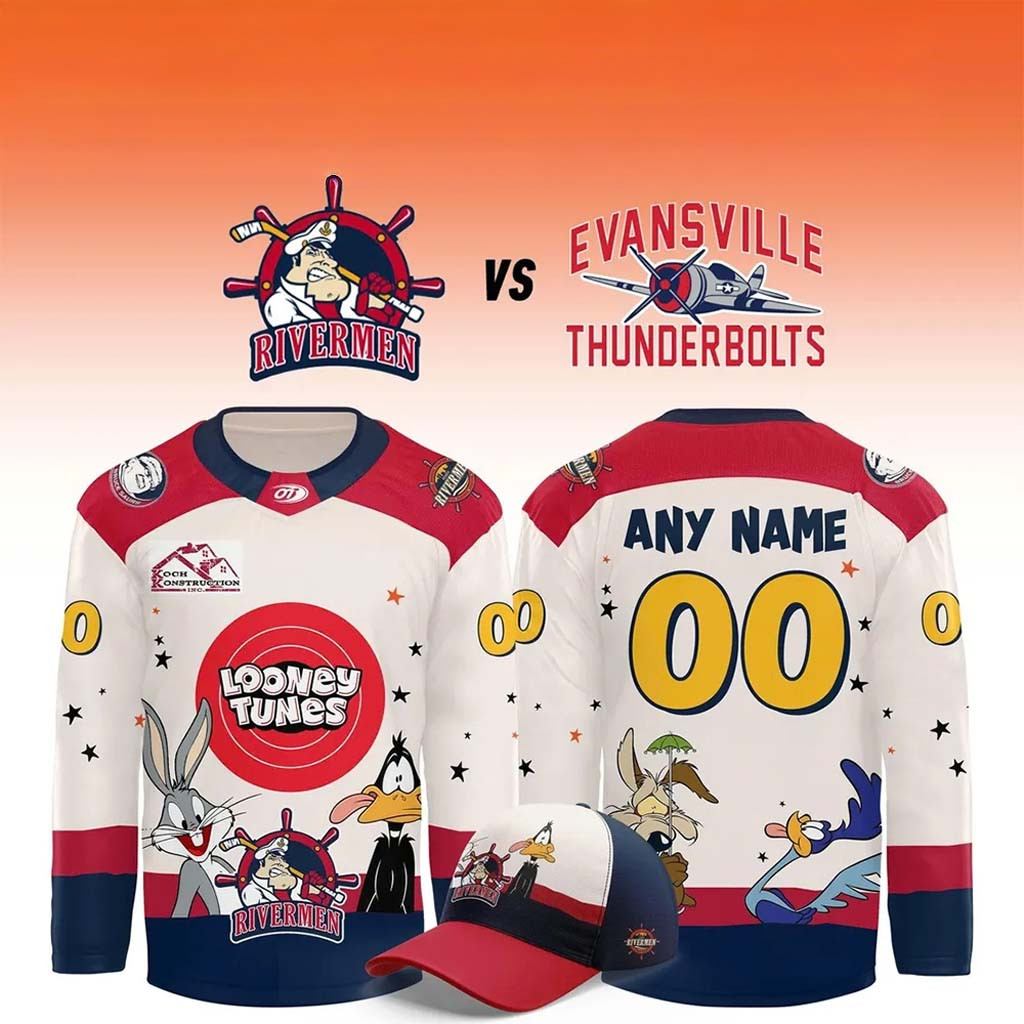 Personalized Peoria Rivermen Looney Tunes Jersey 2026 Best Gifts For Hockey Fans