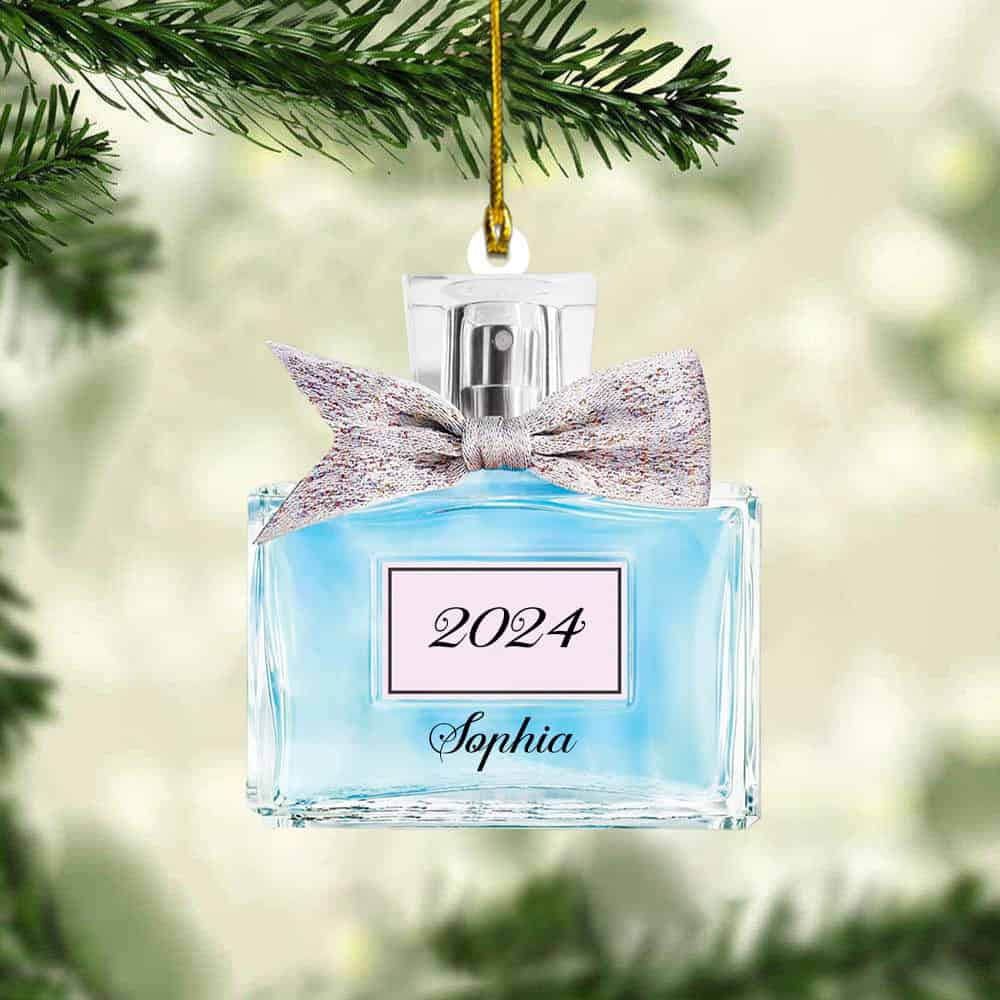 Personalized Perfume Bottle Christmas Ornament Gift For Perfume Lovers