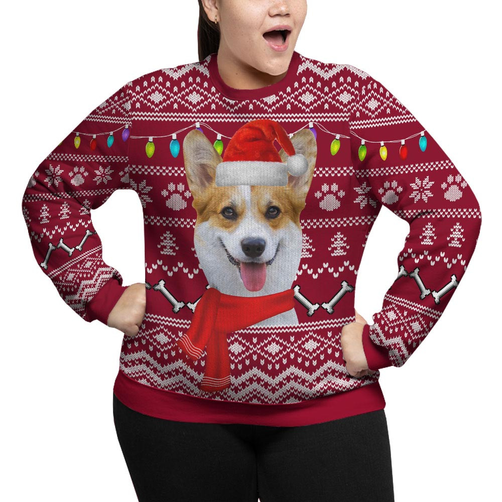 Personalized Pet Funny Ugly Plus Size Sweater Funny Holiday Sweater
