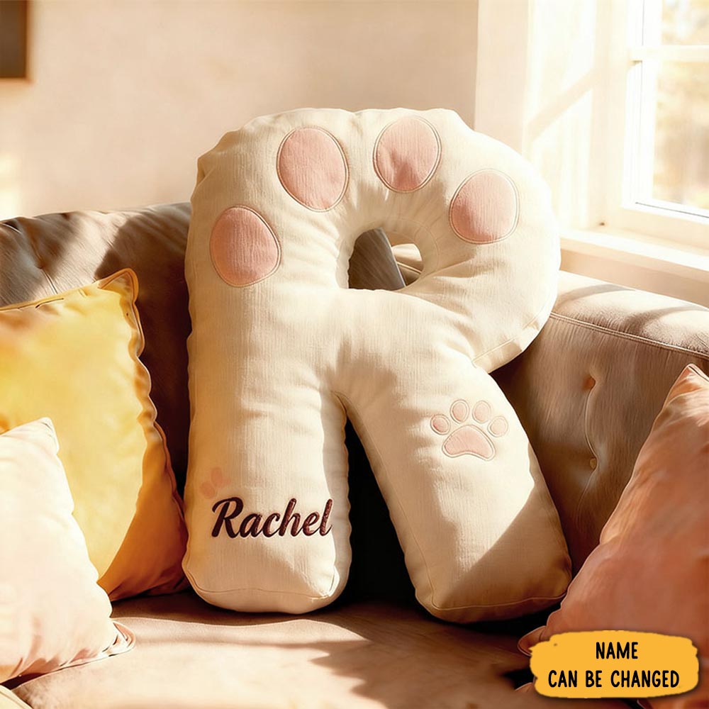 Personalized Pet Lover Letter Pillow With Custom Name Design Graphic 3d Print
