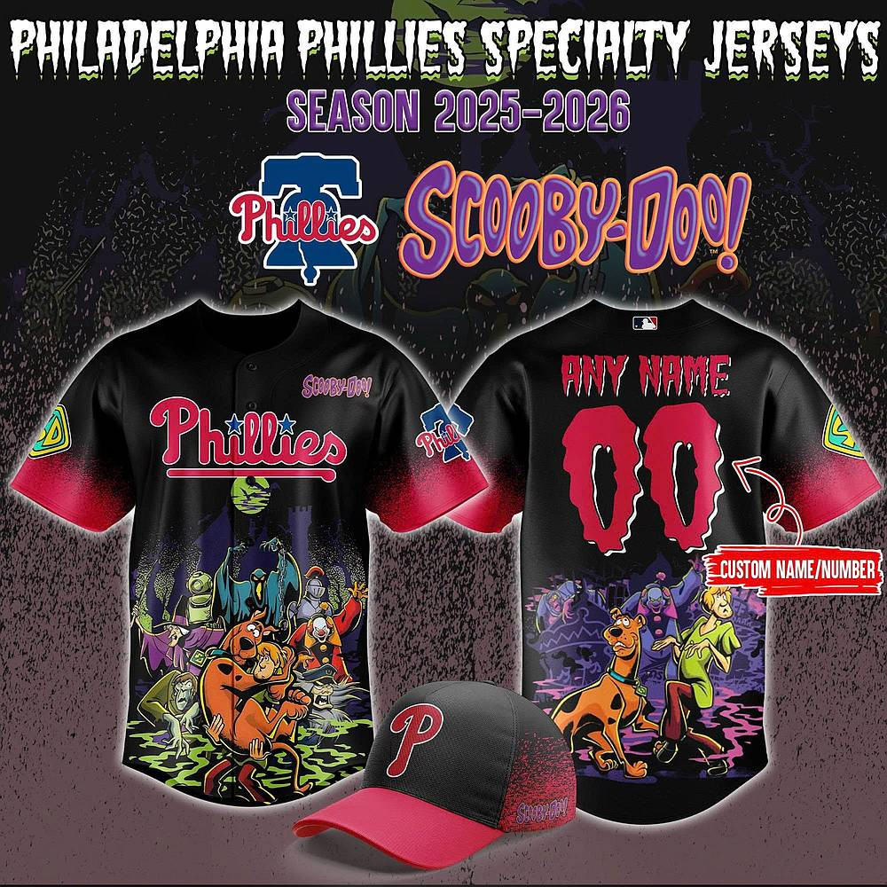 Personalized Philadelphia Phillies x ScooBy-Doo Night 2025 Baseball Jersey Great Present For Baseball Supporters