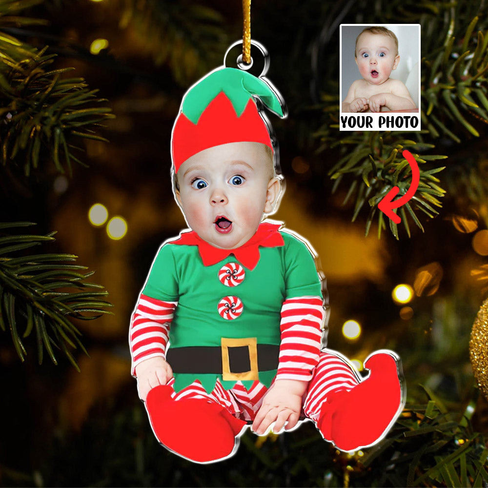 Personalized Photo Baby Eft Christmas Ornament Xmas Tree Decor Baby First Christmas Gifts