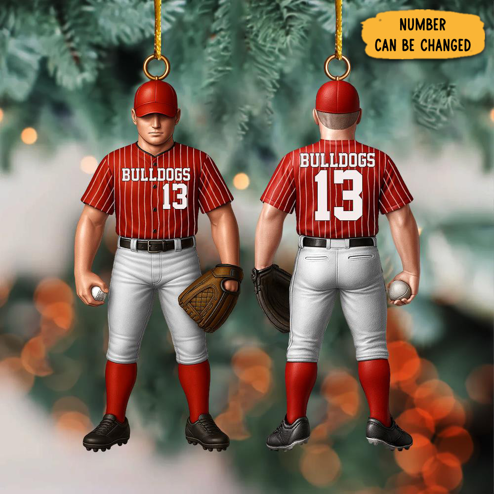 Personalized Photo Baseball Player Christmas Ornament Christmas Tree Decorations Sport Presents