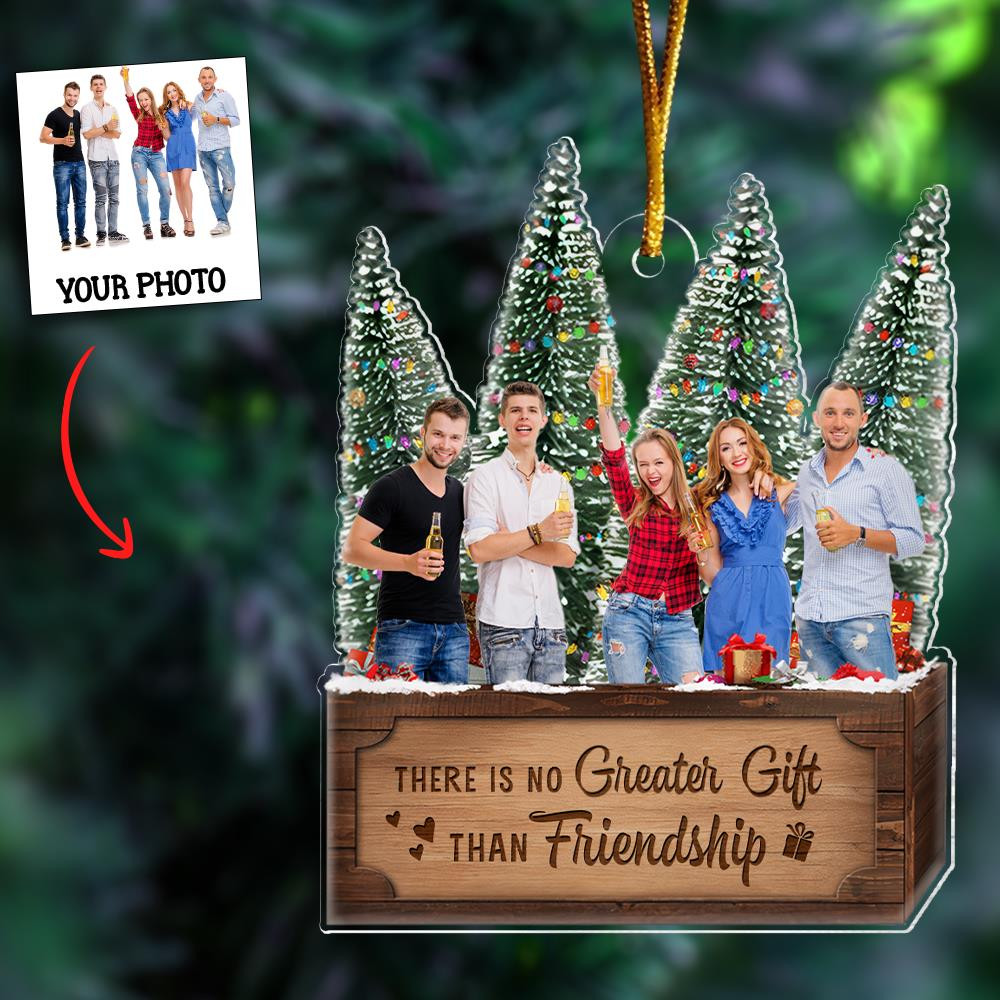 Personalized Photo Best Friend Christmas Ornament Xmas Decor Christmas Gifts For Friends