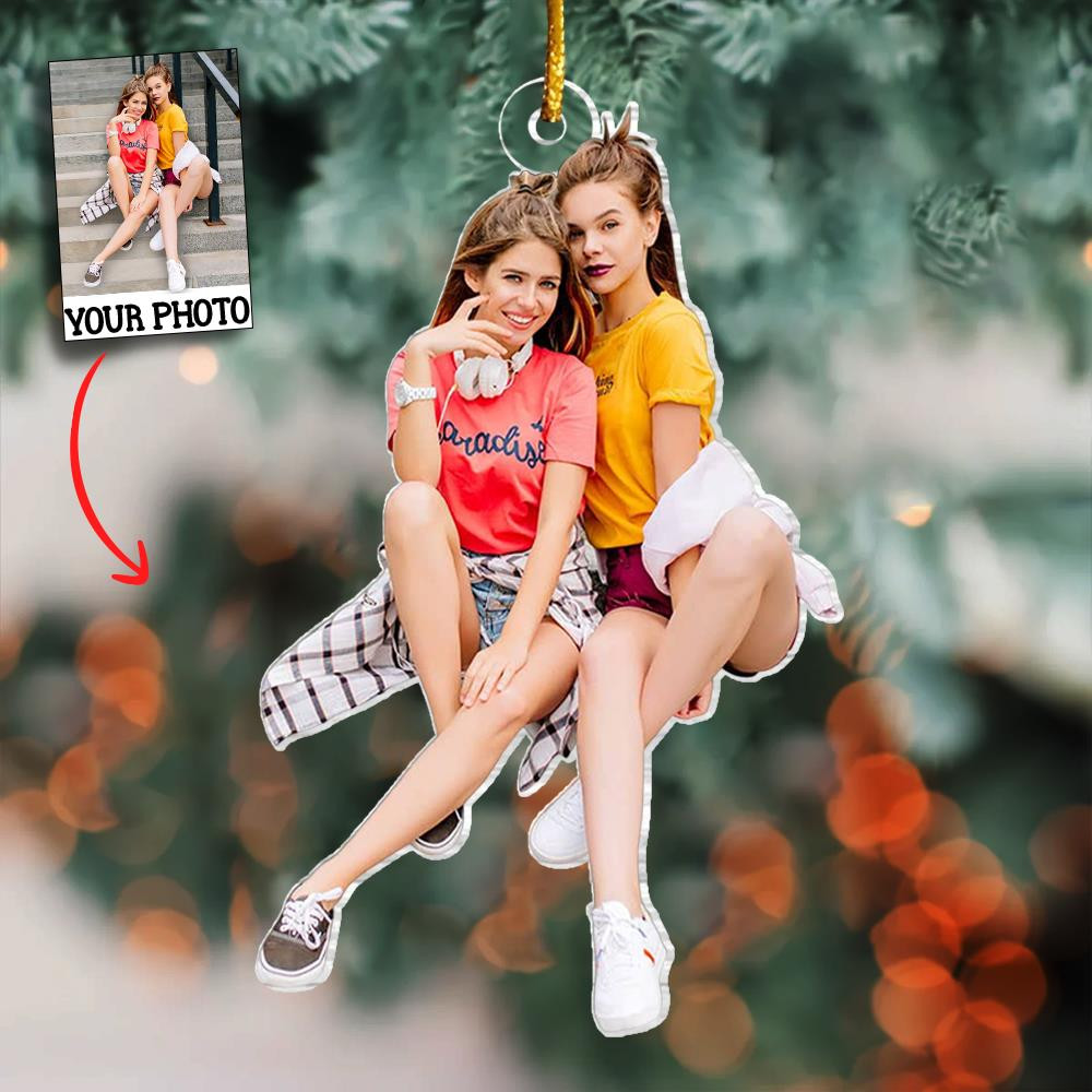 Personalized Photo Best Friends Christmas Ornament Tree Decor Thoughtful Christmas Gifts