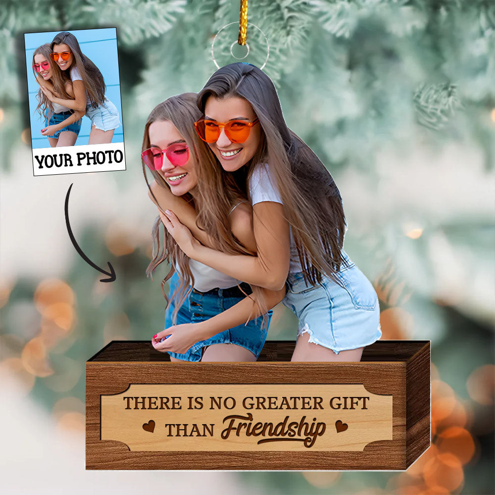 Personalized Photo Best Friends Christmas Ornament Winter Decor Christmas Gifts For Besties