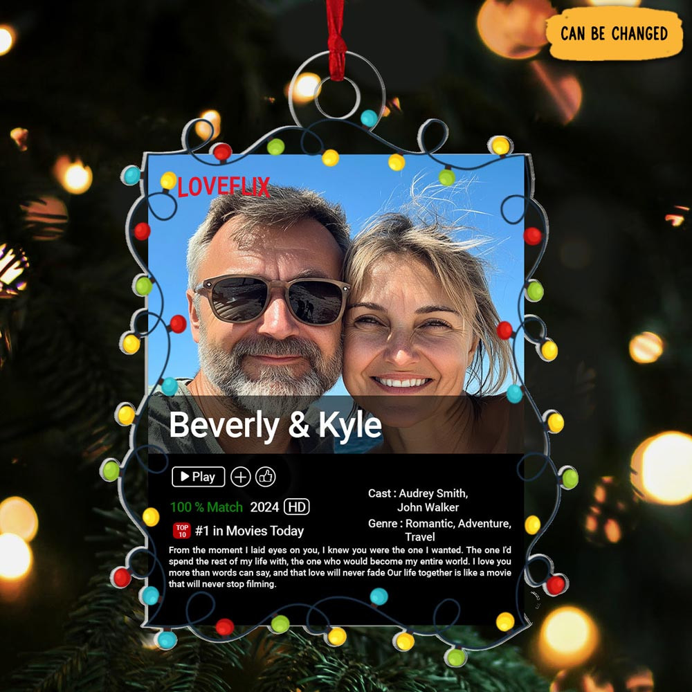 Personalized Photo Couple Christmas Ornament Christmas Presents For Couples