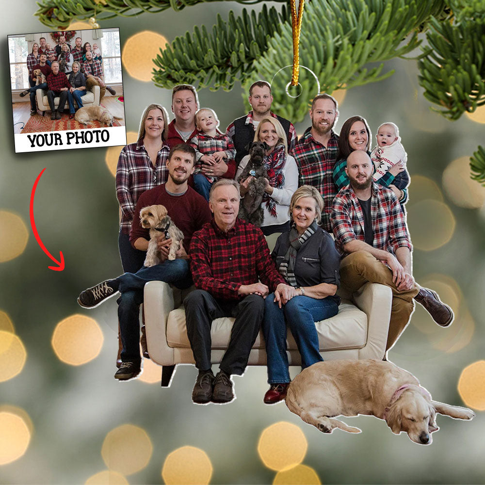 Personalized Photo Dog And Family Christmas Ornament Xmas Decor Christmas Keepsake Gifts