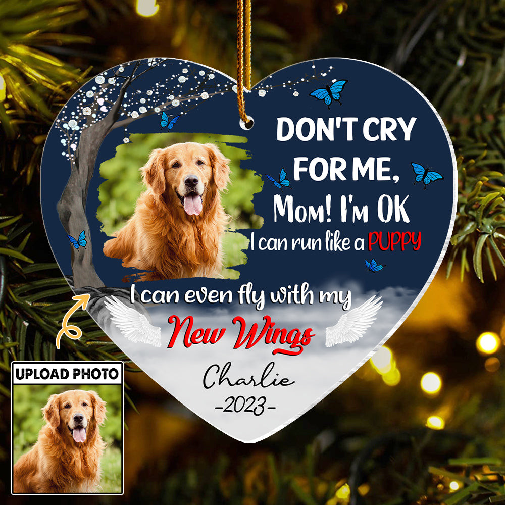 Personalized Photo Dog Christmas Ornament Xmas Decor Dog Memorial Christmas Gifts