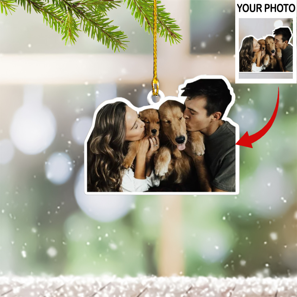 Personalized Photo Family Christmas Ornament Family Ornament With Dog Decoration Gift Ideas