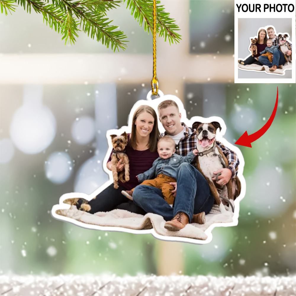 Personalized Photo Family Christmas Ornament Family Ornaments With Pets Xmas Tree Decoration