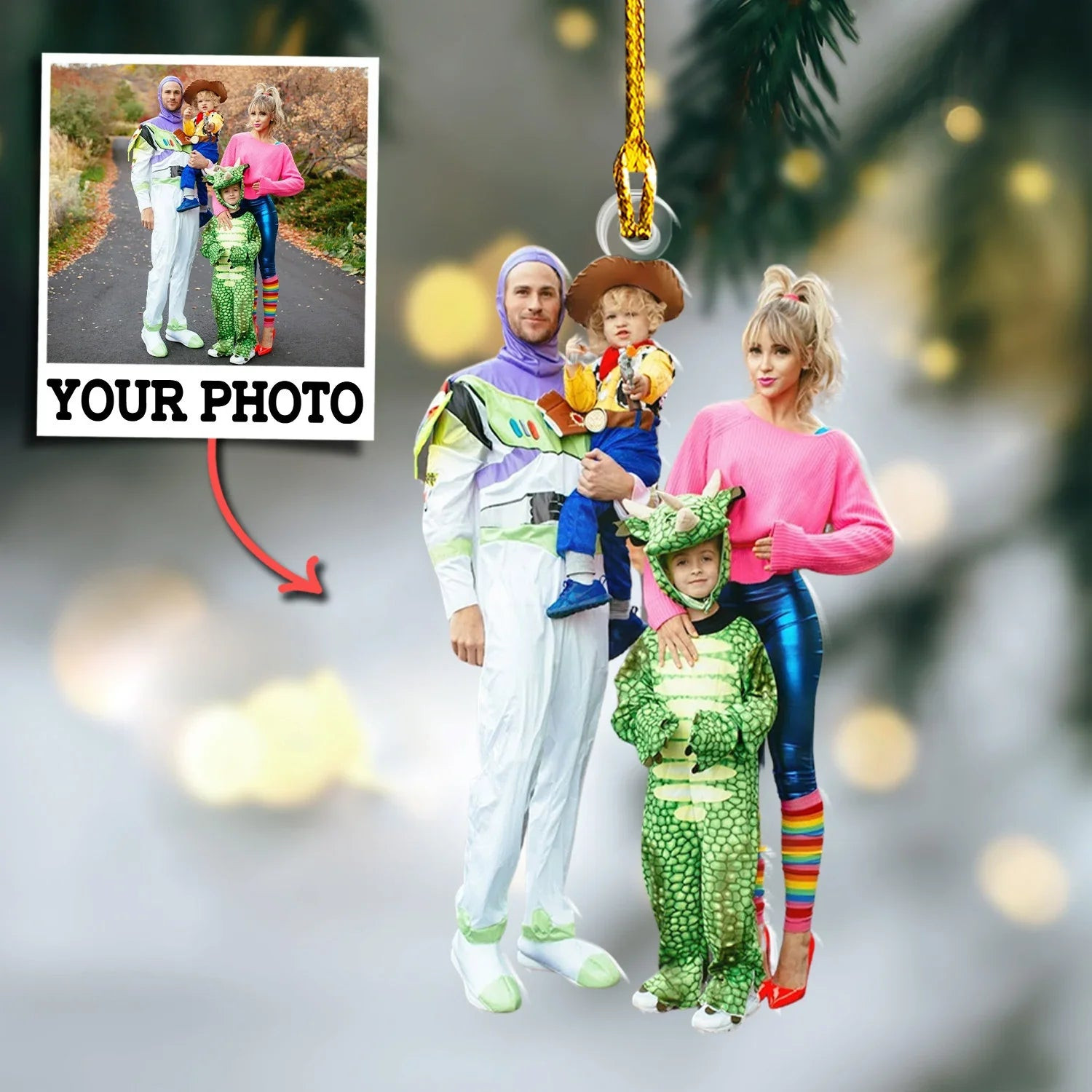 Personalized Photo Family Christmas Ornament Family Picture Ornaments Xmas Gift Ideas