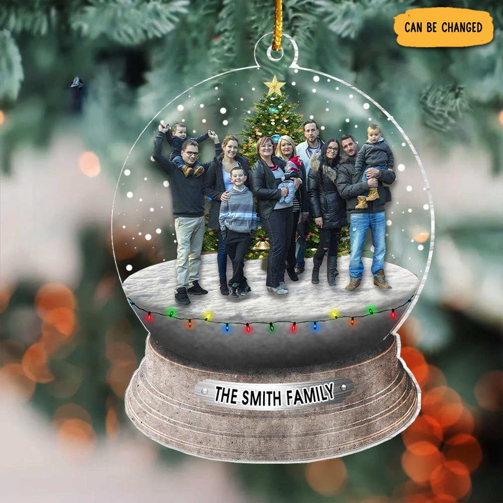 Personalized Photo Family Snow Globe Christmas Ornament Winter Ornament Thoughtful Xmas Gifts