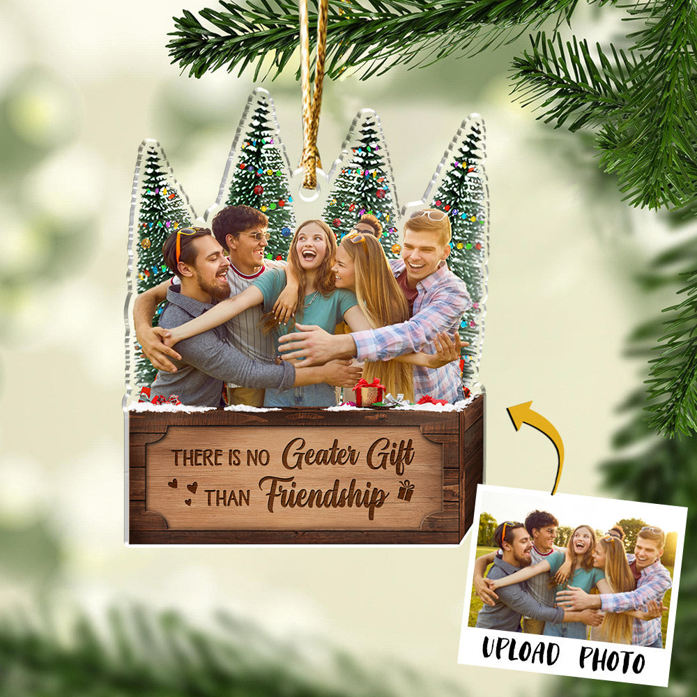Personalized Photo Friends Christmas Ornament Xmas Tree Decor Best Friends Christmas Gifts